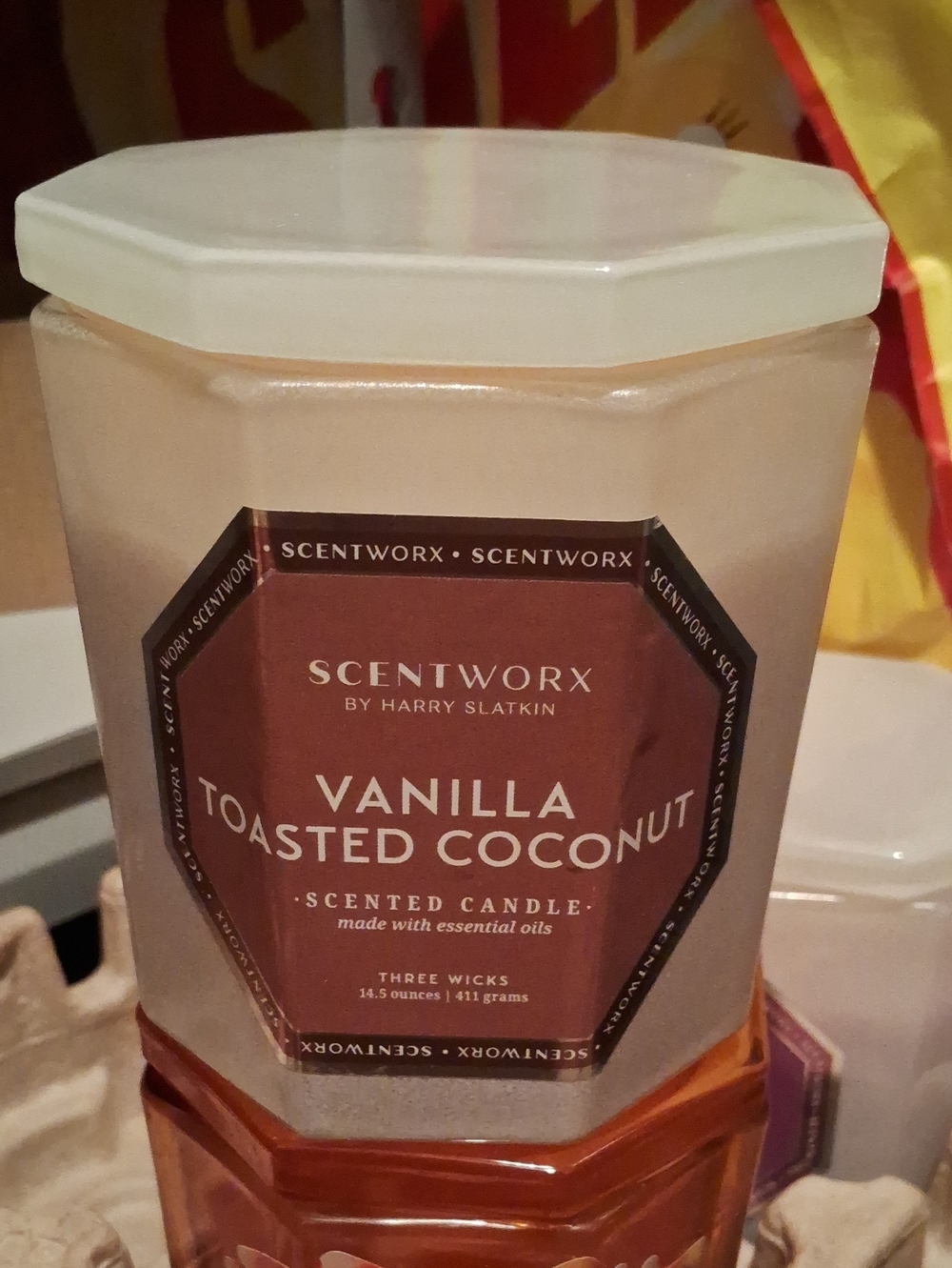 ScentWorx Vanilla Toasted Coconut Scented Candle - Cream